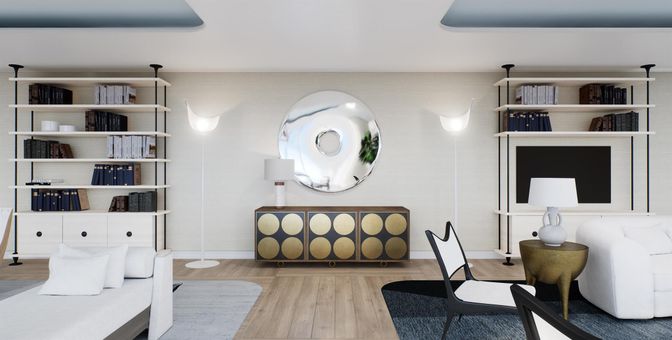 Home Office, Interior, Wood Texture Flooring