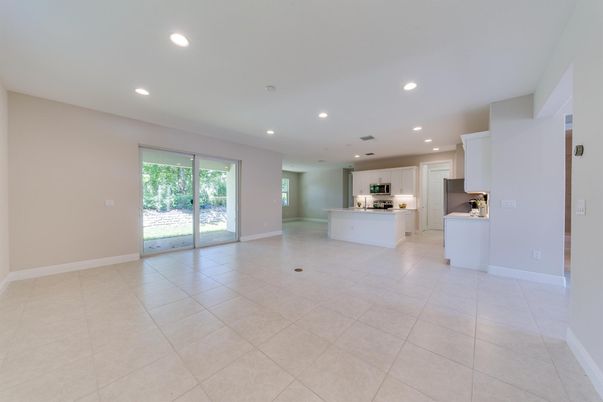 Empty room, Interior, Kitchen, Recessed Lighting