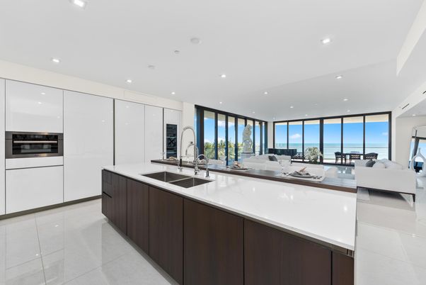 Interior, Kitchen, Living room, Recessed Lighting, Stainless Steel Appliances, Water