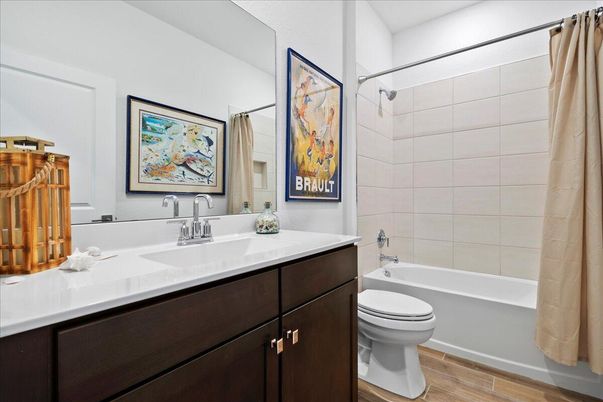 Bathroom, Interior, Wood Texture Flooring