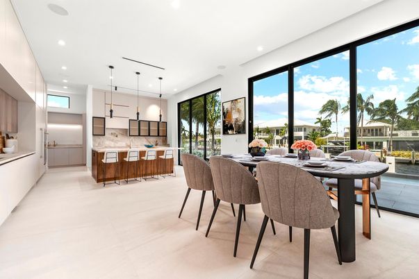 Dining room, Interior, Kitchen, Pendant Lights, Recessed Lighting