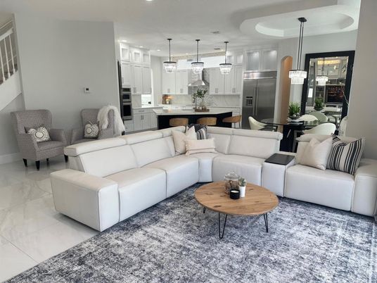 Dining room, Interior, Kitchen, Living room, Pendant Lights, Recessed Lighting, Stainless Steel Appliances