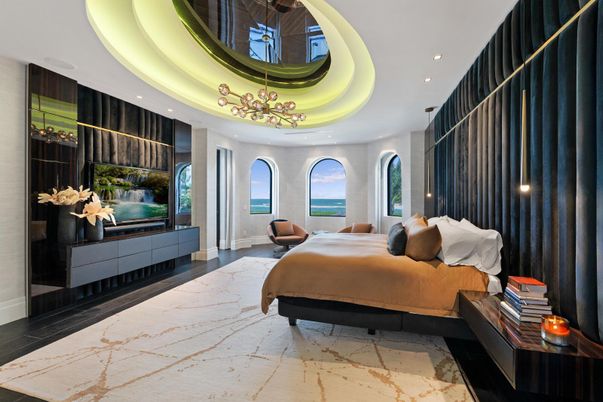 Bedroom, Interior, Pendant Lights, Recessed Lighting