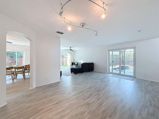 Dining room, Interior, Wood Texture Flooring