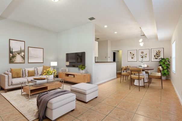 Dining room, Interior, Living room, Recessed Lighting