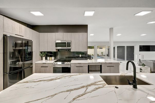 Interior, Kitchen, Recessed Lighting, Stainless Steel Appliances