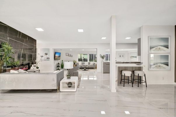 Interior, Living room, Marble, Recessed Lighting