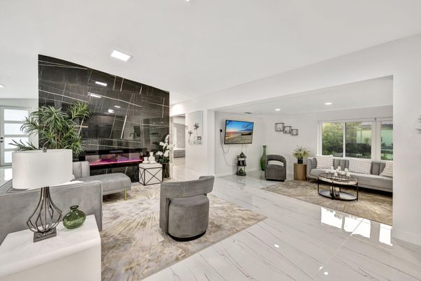 Interior, Living room, Marble, Recessed Lighting