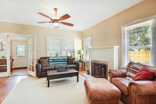 Fireplace, Interior, Living room, Wood Texture Flooring