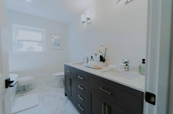 Bathroom, Dual Sink Vanities, Interior, Marble