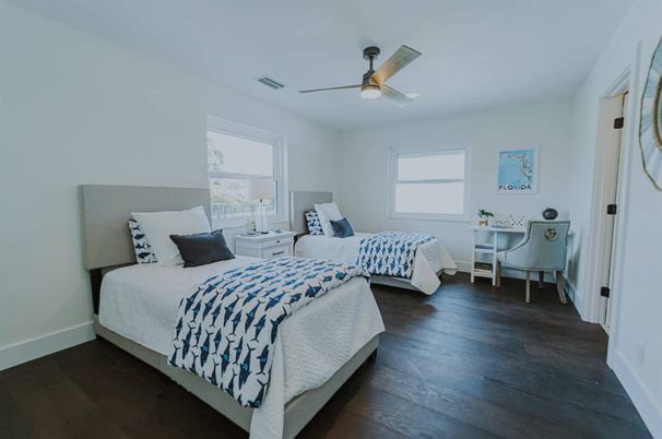 Bedroom, Home Office, Interior, Wood Texture Flooring