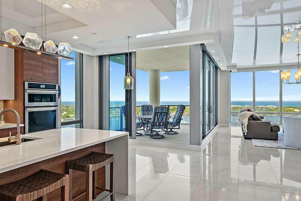 Interior, Kitchen, Pendant Lights, Recessed Lighting, Stainless Steel Appliances, Water