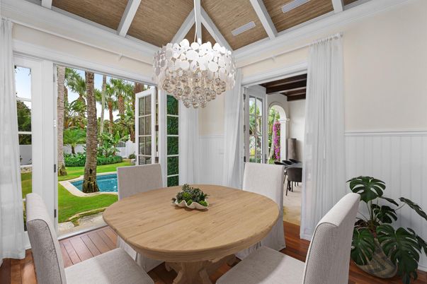 Chandelier, Dining room, Interior, Pendant Lights, Wooden Ceilings, Wood Texture Flooring