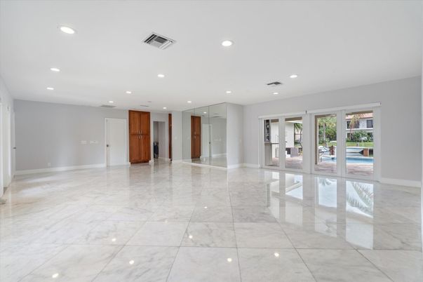 Empty room, Interior, Marble, Recessed Lighting