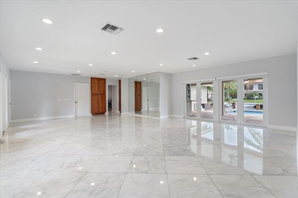 Empty room, Interior, Marble, Recessed Lighting