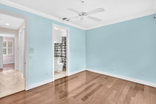 Bathroom, Empty room, Interior, Recessed Lighting, Wine Storage, Wood Texture Flooring
