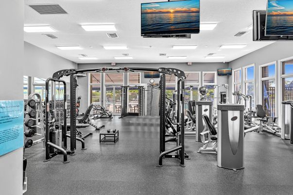 Fitness Equipment, Gym, Interior, Recessed Lighting