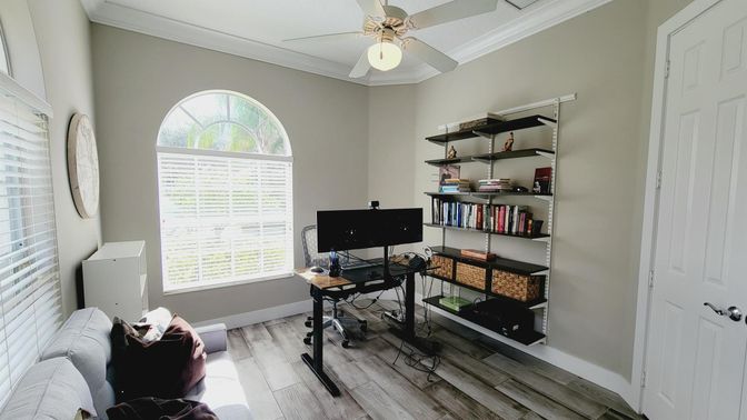 Home Office, Interior, Wood Texture Flooring