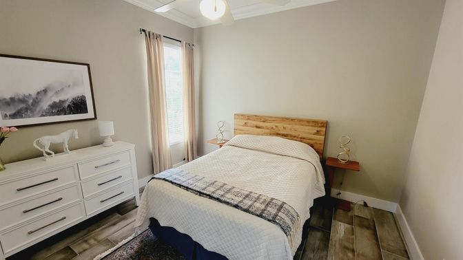 Bedroom, Interior, Wood Texture Flooring