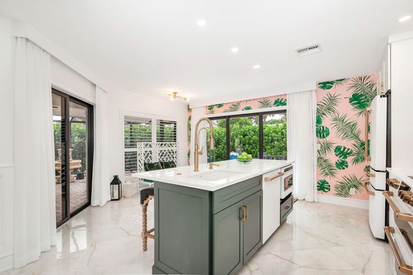 Interior, Kitchen, Marble, Recessed Lighting