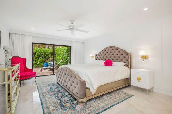 Bedroom, Interior, Marble, Recessed Lighting
