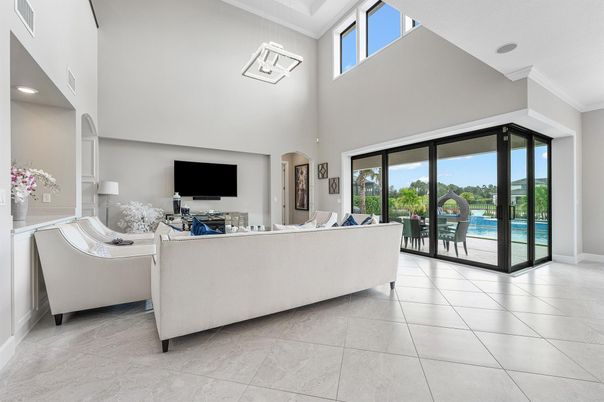 Interior, Living room, Recessed Lighting