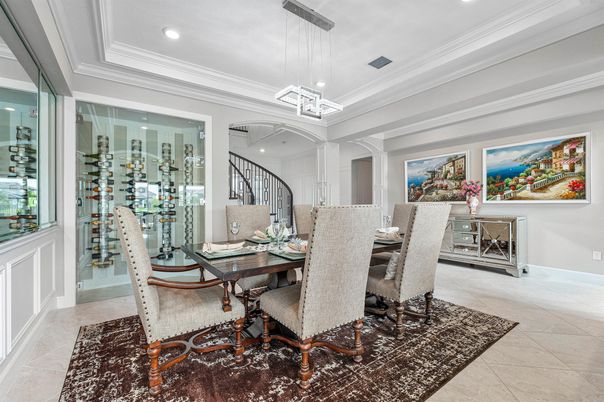 Dining room, Interior, Pendant Lights, Recessed Lighting
