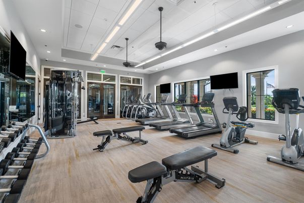 Fitness Equipment, Gym, Interior, Recessed Lighting