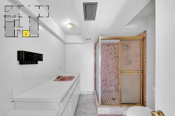 Bathroom, Glass Shower, Interior, Marble