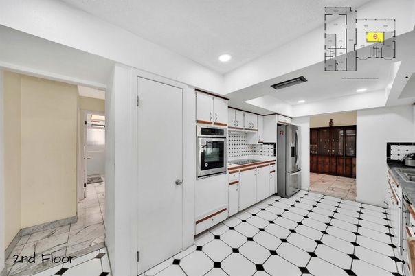 Interior, Kitchen, Marble, Recessed Lighting, Stainless Steel Appliances