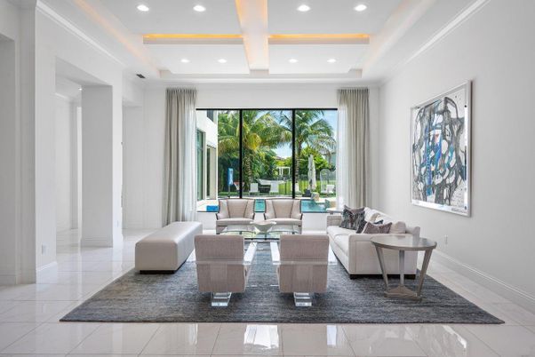 Interior, Living room, Recessed Lighting