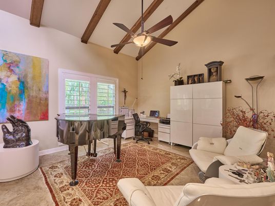 Home Office, Interior, Living room, Piano, Wooden Beams