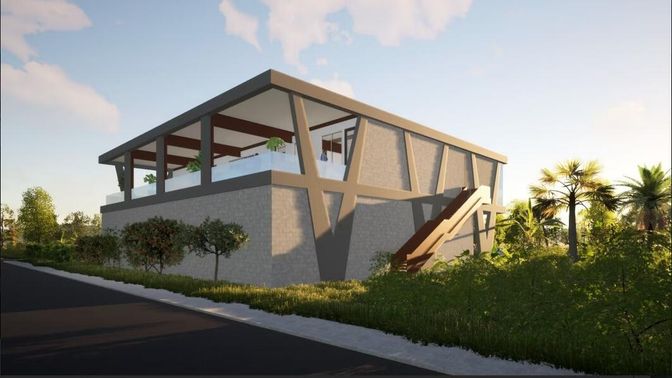 Exterior, Facade, Modern