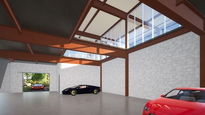 Garage, Interior, Stone Walls