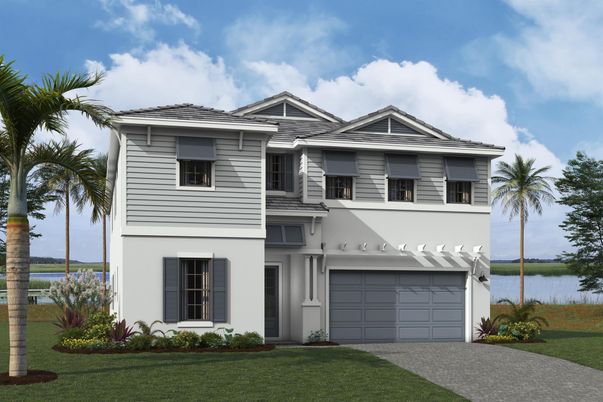 Attached, Exterior, Facade, Water, Modern