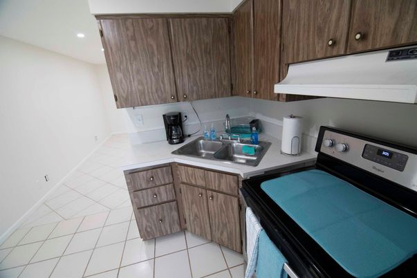 Interior, Kitchen, Recessed Lighting, Tile Countertops