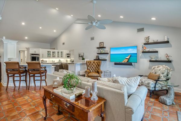 Dining room, Interior, Kitchen, Living room, Recessed Lighting, Stainless Steel Appliances