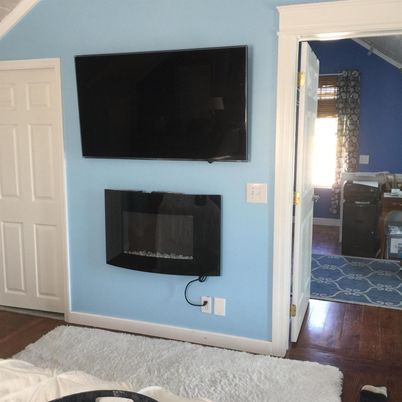 Fireplace, Interior, Wood Texture Flooring