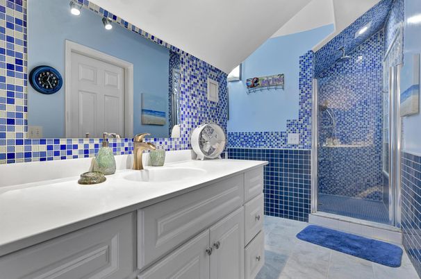 Bathroom, Dual Sink Vanities, Glass Shower, Interior