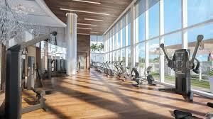 Fitness Equipment, Gym, Interior, Wooden Ceilings, Wood Texture Flooring