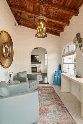 Fireplace, Interior, Living room, Pendant Lights, Wooden Beams, Wooden Ceilings