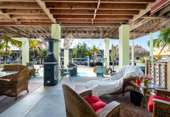 Exterior, Fireplace, Wooden Beams