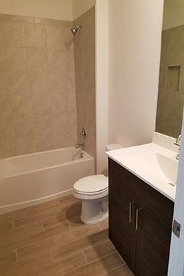 Bathroom, Interior, Wood Texture Flooring