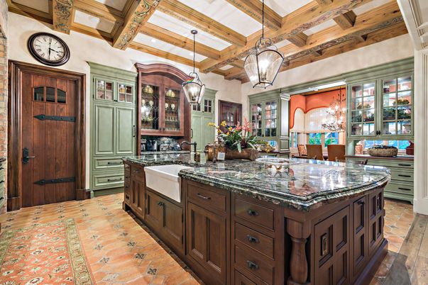 Interior, Kitchen, Pendant Lights, Wooden Beams