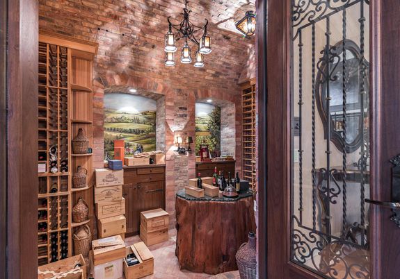 Interior, Stone Walls, Wine Storage