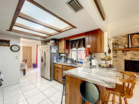 Fireplace, Interior, Kitchen, Stone Walls