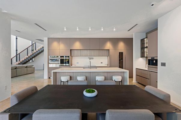 Dining room, Interior, Kitchen, Recessed Lighting, Stainless Steel Appliances