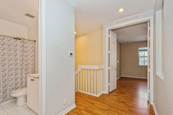 Bathroom, Interior, Recessed Lighting, Wood Texture Flooring