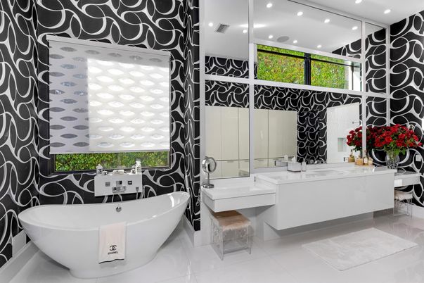 Bathroom, Dual Sink Vanities, Free Standing Baths, Interior, Recessed Lighting