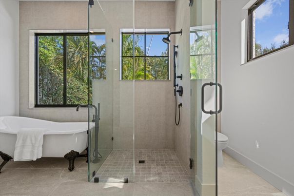Bathroom, Free Standing Baths, Glass Shower, Interior